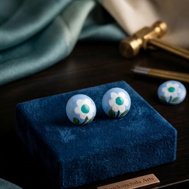 Handcrafted terracotta earrings