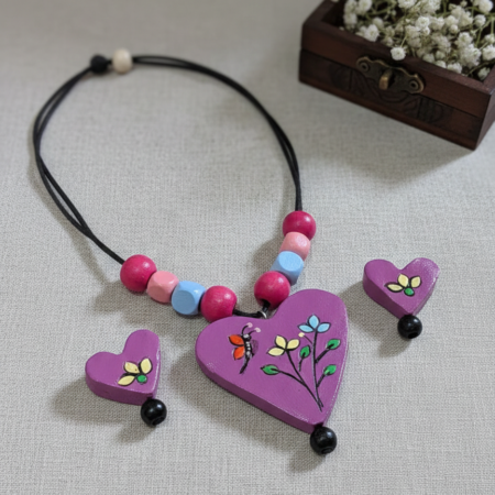 Lavender Butterfly Heart Set